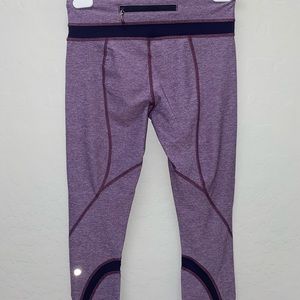 Purple Cropped Lululemon Leggings